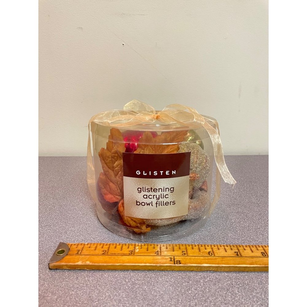 Glistening Acrylic Bowl Fillers Sugared/Frosted Brand New Thanksgiving Fall